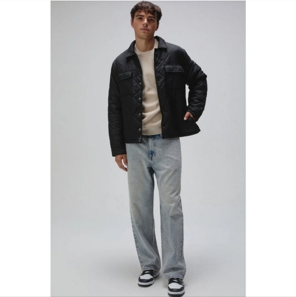 RSQ Black Quilted Jacket Large Nwt - Picture 1 of 8
